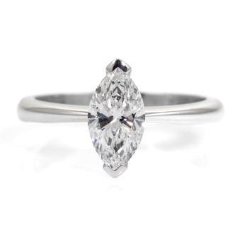 1.00ct Marquise Cut Diamond Ring GIA D SI2