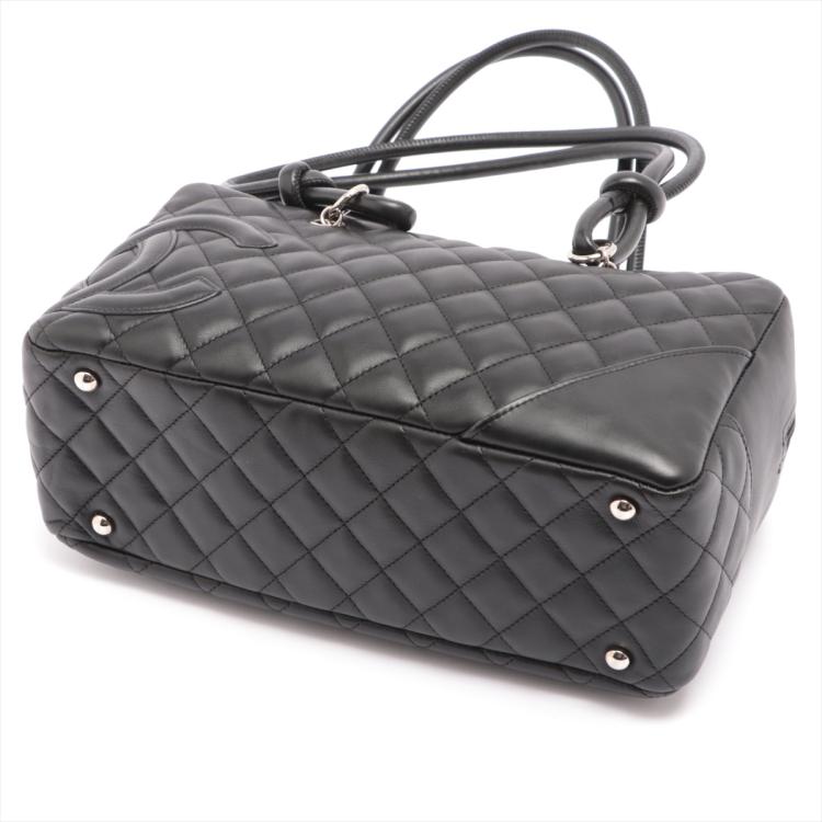 Chanel Cambon Ligne Quilted Tote Bowler Bag