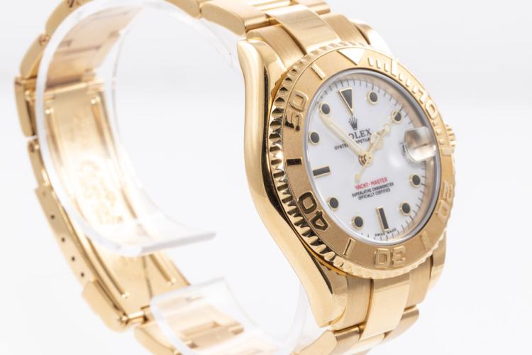 Rolex Yacht - Master Midsize Men's/Ladies 18k Gold Watch 168628
