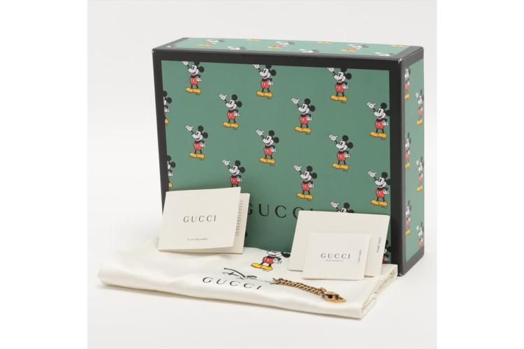 GUCCI X DISNEY Mini Vintage GG Supreme Monogram Mickey Mouse Shoulder Bag  Beige Vintage Sun Oil 953248