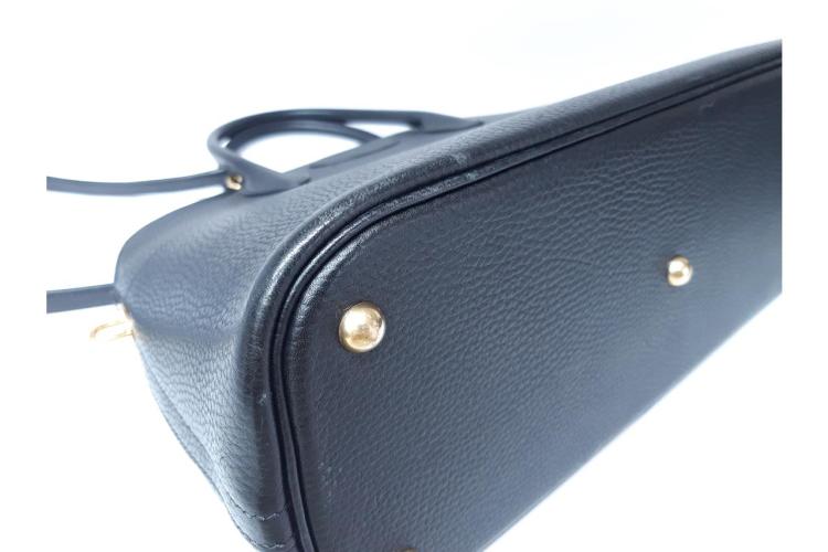hermes bolide 35 cm handbag in black fjord leather