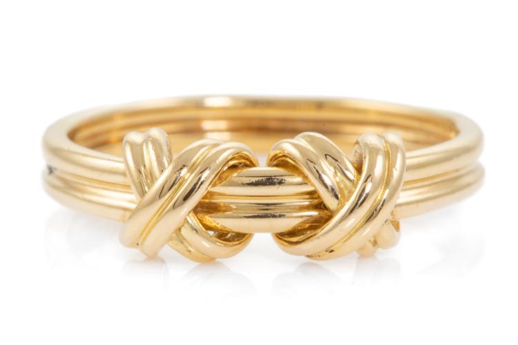 Tiffany & Co. 18k Yellow Gold Signature X Ring