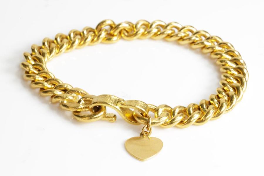 235-GBR3145 - 22K Gold Bracelet For Women with Cz, Black Stones & Black  Beads | Gold bracelet for women, 22k gold bracelet, Gold bracelet