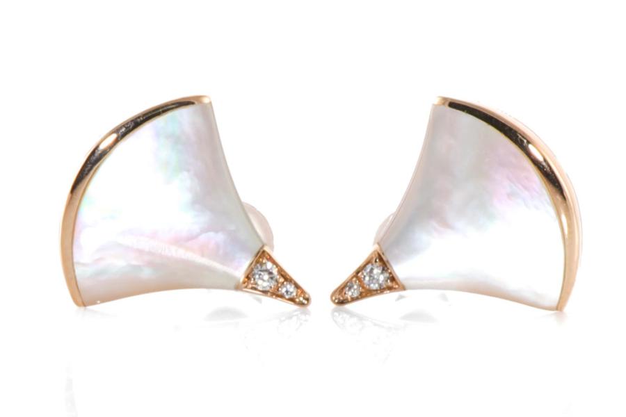 Sold at Auction: Bvlgari 18k Gold and Diamond Parentesi Earrings