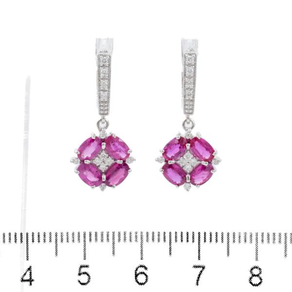 3.20ct Burmese Ruby and Diamond Earrings | First State Auctions Hong Kong