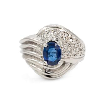 1.00ct Sapphire and Diamond Ring