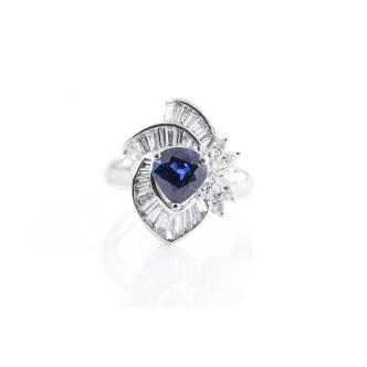 2.21ct Sapphire and Diamond Ring GIA