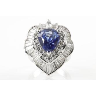 6.33ct Sapphire and Diamond Ring