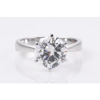 Diamond Solitaire Ring 3.35ct H VVS1