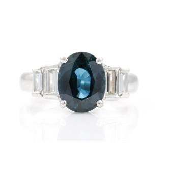 3.46ct Sapphire and Diamond Ring