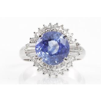 4.60ct Sapphire and Diamond Ring
