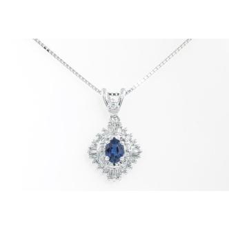 0.52ct Sapphire and Diamond Pendant