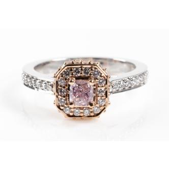 0.36ct Fancy Purple-Pink Diamond Ring GIA