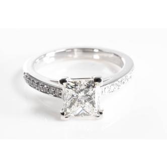 2.01ct Princess Cut Diamond Ring GSL H P1