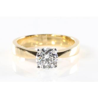 1.01ct Diamond Solitaire Ring GIA F SI2