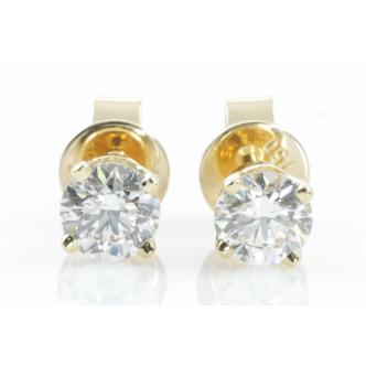 0.66ct Diamond Stud Earrings GIA F I1