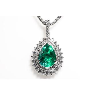 4.86ct Emerald and Diamond Pendant