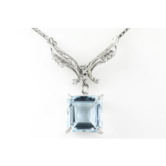10.90ct Topaz and Diamond Necklace