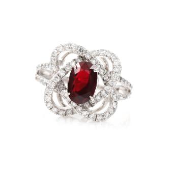 2.01ct Ruby and Diamond Ring