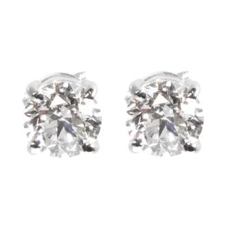 2.00ct Diamond Stud Earrings GIA D E VS2