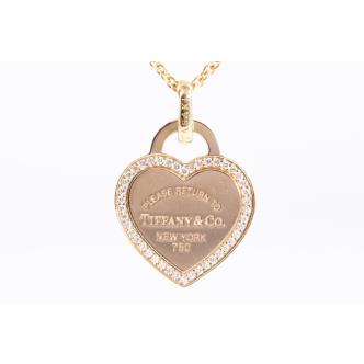 Tiffany & Co Heart Tag Diamond Pendant
