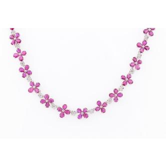 23.00ct Ruby and Diamond Necklace