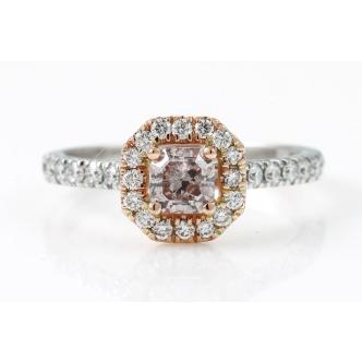 0.41ct Fancy Brown-Pink Diamond Ring GIA