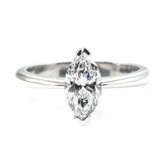 1.00ct Marquise Cut Diamond Ring GIA D SI2