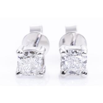 1.00ct Diamond Stud Earrings GIA D VS2