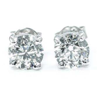 2.00ct Diamond Stud Earrings GIA H VS1 - VS2