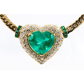 Colombian Emerald and Diamond Necklace