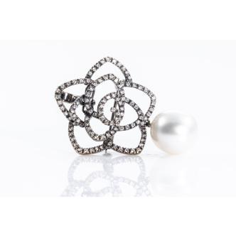 Pearl and Diamond Brooch/Pendant