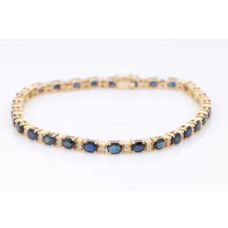 6.00ct Sapphire and Diamond Bracelet