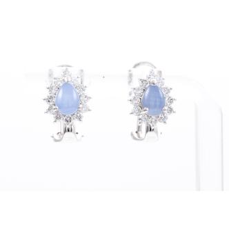 2.25ct Sapphire and Diamond Earrings