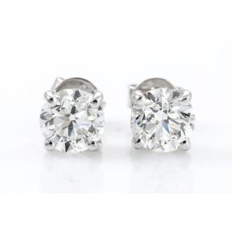 2.01ct Diamond Stud Earrings GIA F VS1 F VS2