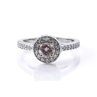 0.34ct Fancy Pink-Brown Diamond Ring GIA