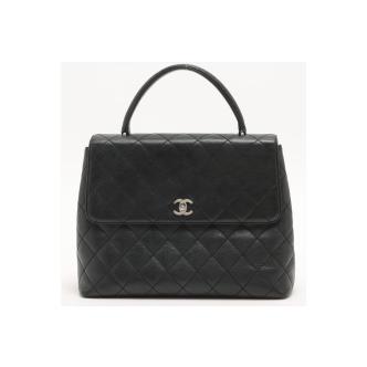 Chanel CC Matelassé Top Handle Bag