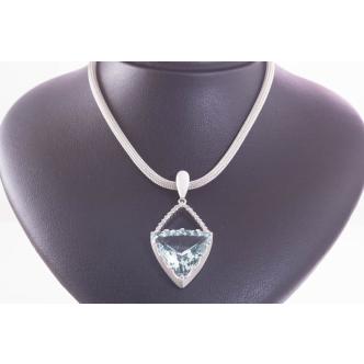20.40ct Aquamarine and Diamond Pendant