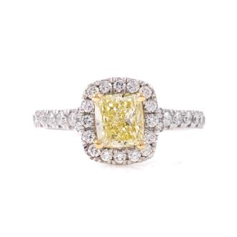 1.01ct Fancy Yellow Diamond Ring GIA