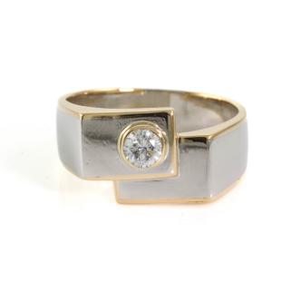 Diamond Mens Ring, 15.8g Plat & Gold