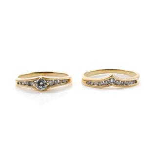 0.18ct Diamond Solitaire & Eternity Ring