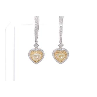 1.04ct Fancy Yellow Diamond Earrings