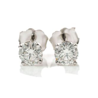 0.63ct Diamond Stud Earrings GIA E SI1