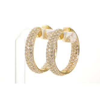 4.00ct Diamond Hoop Earrings