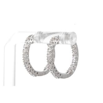 0.48ct Diamond Hoop Earrings