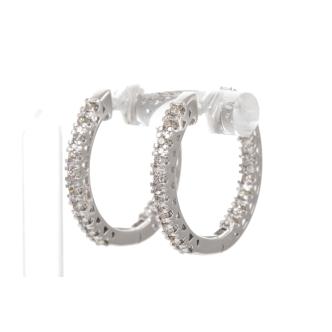 0.74ct Diamond Hoop Earrings