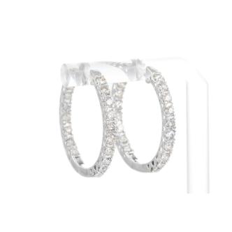 1.99ct Diamond Hoop Earrings