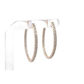 1.02ct Diamond Hoop Earrings