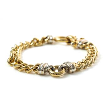 18ct Yellow and White gold Bracelet 43g