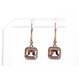 1.87ct Morganite and Diamond Earrings
